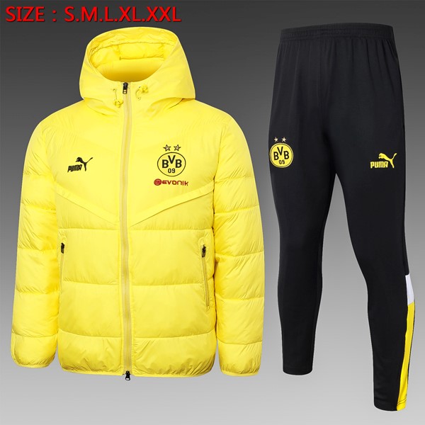 Abrigo Plumón Borussia Dortmund Conjunto Completo 2024/25 Amarillo